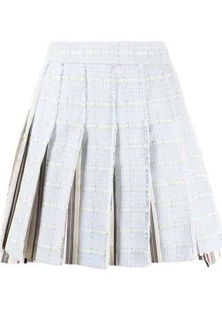 Thom Browne твидовая юбка миди со складками
