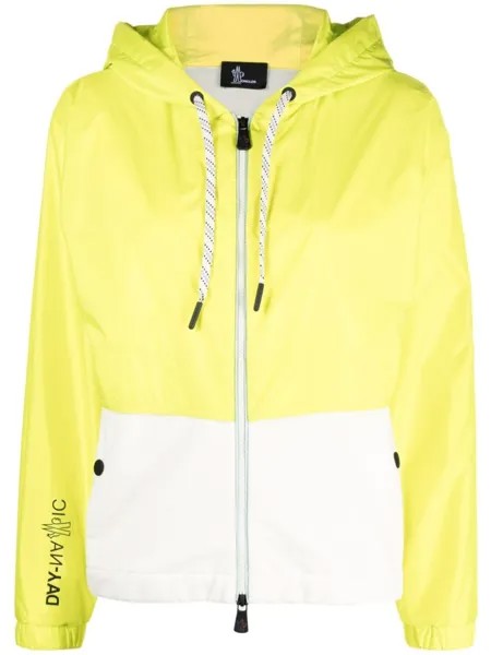 Moncler Grenoble куртка Day-namic в стиле колор-блок с капюшоном, желтый
