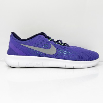 Кроссовки для бега Nike Girls Free RN 833993-501 фиолетовые, размер 4 года