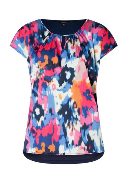 Футболка с рюшами женская MORE & MORE, цвет Ikat Flower