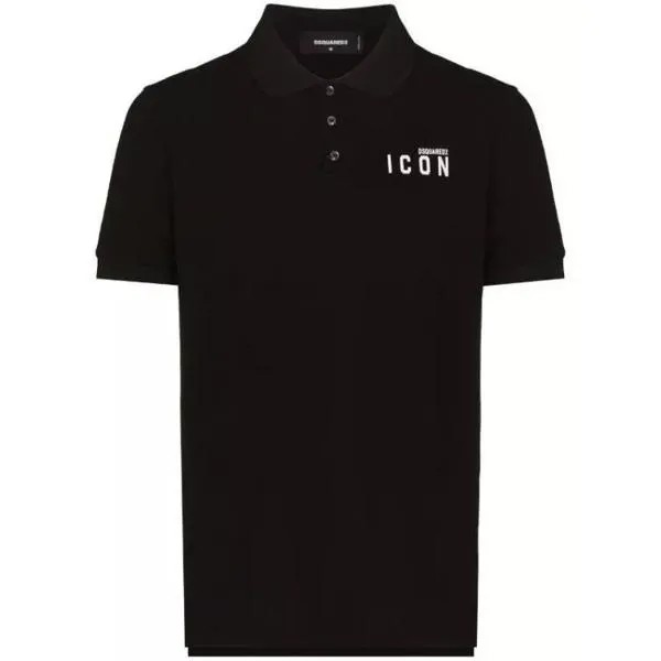 Футболка icon-print polo shirt Dsquared2, черный