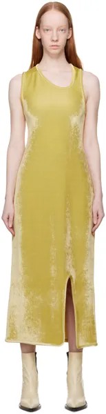 Желтое асимметричное платье-миди Jil Sander