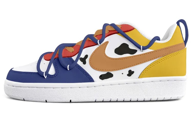 Кроссовки Nike Court Borough Series Skateboarding Shoes Women's Low-top Yellow, синий