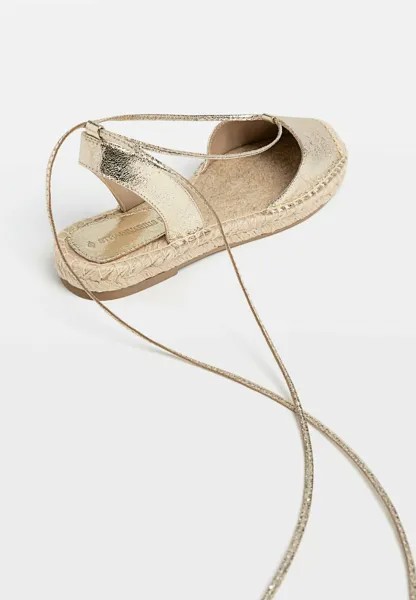 Эспадрильи Stradivarius, золотистого цвета