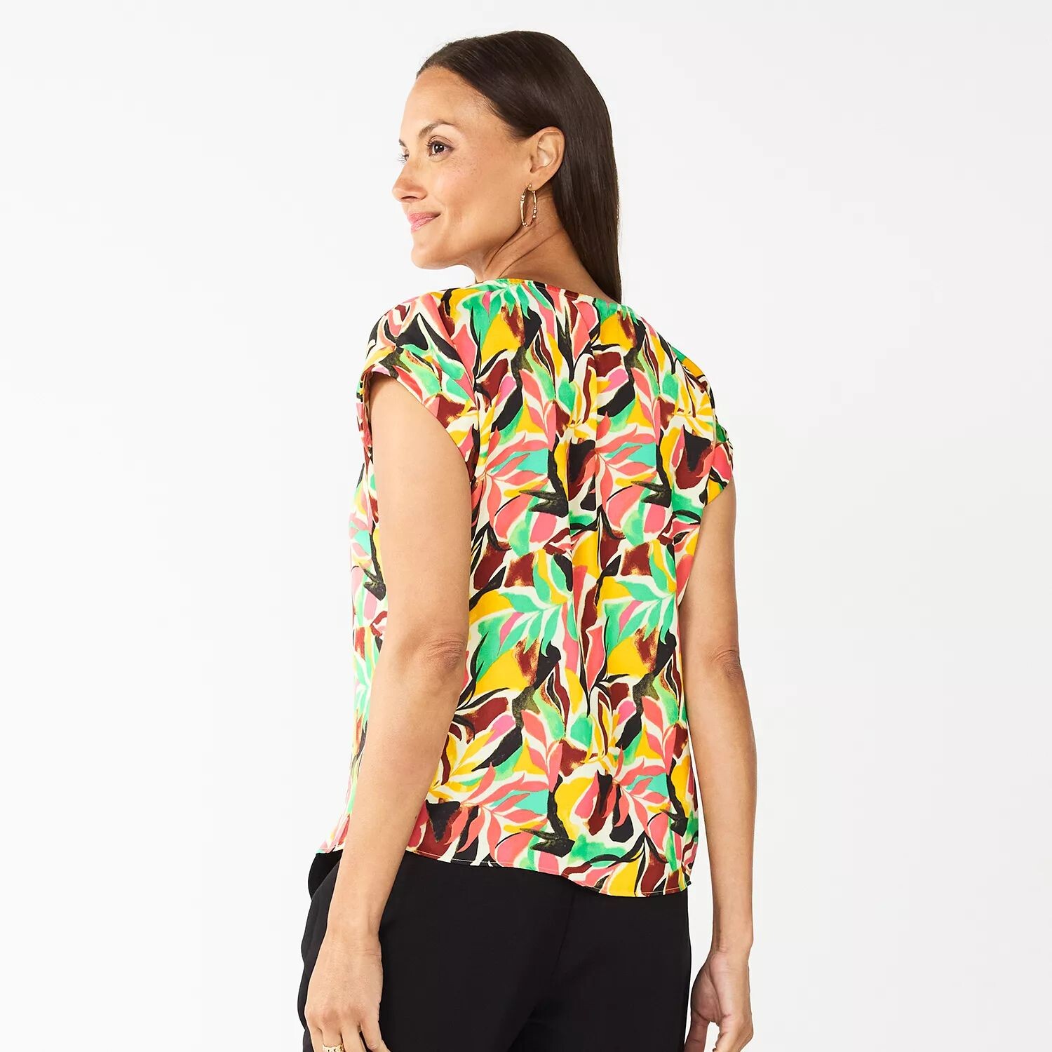 Женская тканая футболка Nine West Roll Cuff Nine West