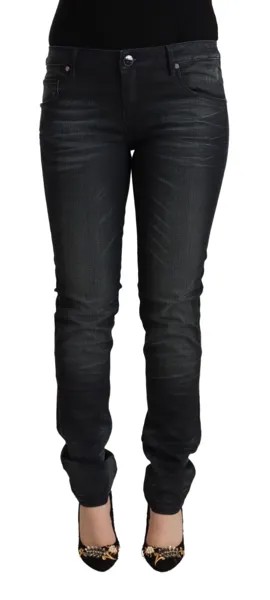 ACHT Jeans Синие джинсовые брюки узкого кроя из стираного хлопка с заниженной талией s. W27 Рекомендуемая розничная цена 300 долларов США.