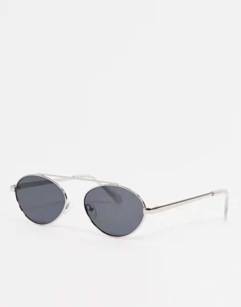 Серебристые солнцезащитные очки-авиаторы AJ Morgan-Серебристый
