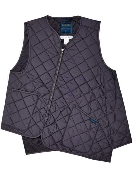 Comme Des Garçons Shirt ромбовидный стеганый жилет, синий