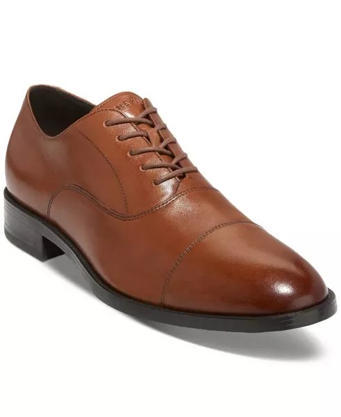Мужские оксфорды со шнуровкой Hawthorne и закрытым носком Cole Haan, коричневый