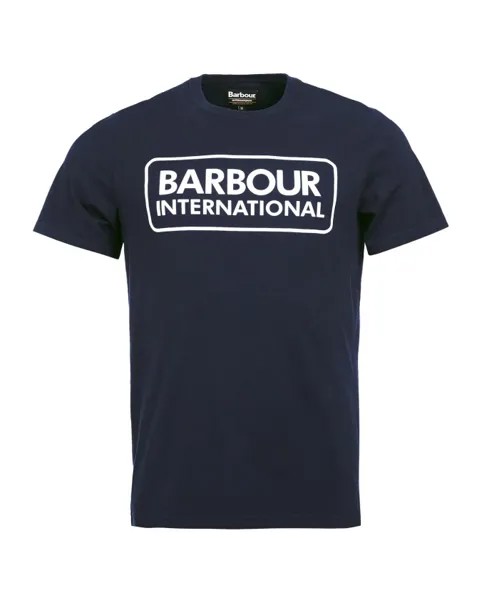 Вневременная футболка в британском стиле Barbour, синий