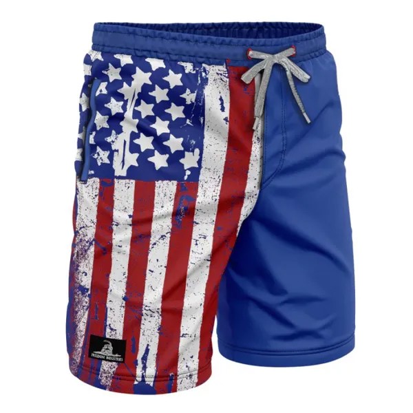 Мужские шорты для плавания и серфинга шорты с принтом американского флага 1776 года День независимости повседневные удобные шорты