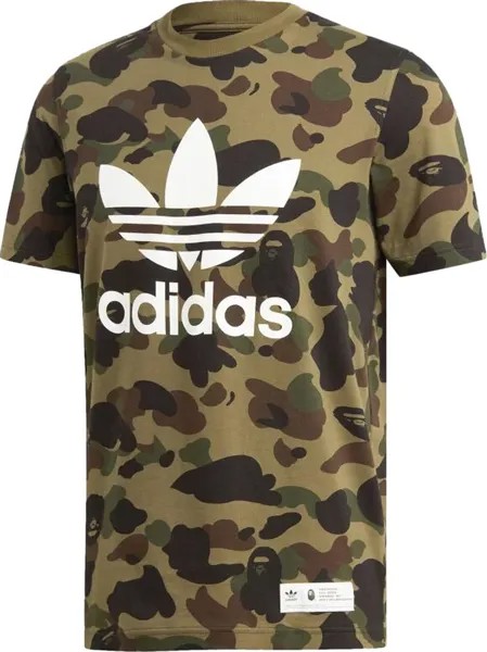 Футболка BAPE x adidas adicolor T-Shirt 'Green', зеленый