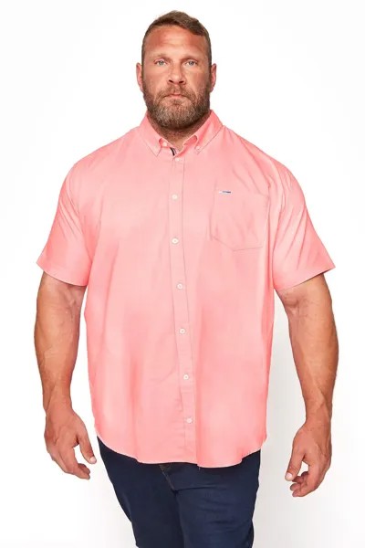 Рубашка из хлопкового поплина с короткими рукавами BadRhino, розовый