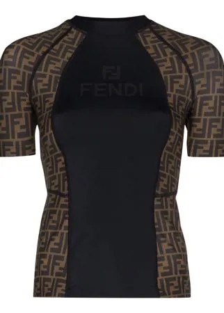 Fendi спортивная футболка с логотипом FF