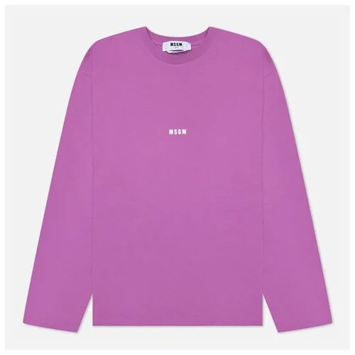 Мужской лонгслив MSGM Micrologo AW22 фиолетовый , Размер S