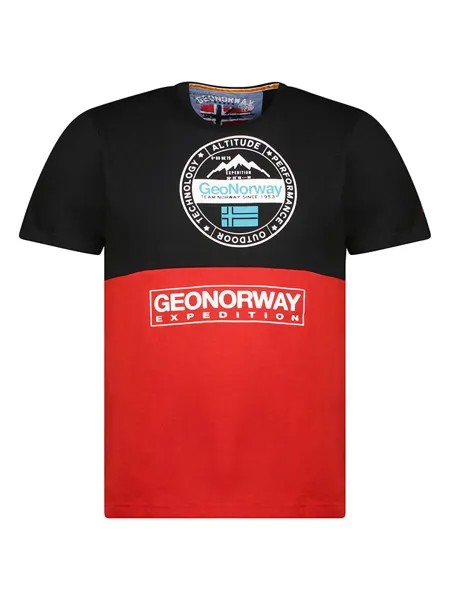 Футболка Geographical Norway, цвет schwarz/rot
