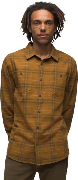 Фланелевая рубашка Dolberg стандартной посадки Prana, цвет Antique Bronze
