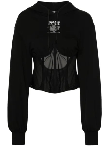 Versace Jeans Couture худи с сетчатыми вставками, черный