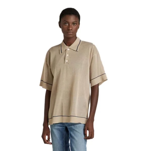 Поло с коротким рукавом G-Star Oversized, зеленый