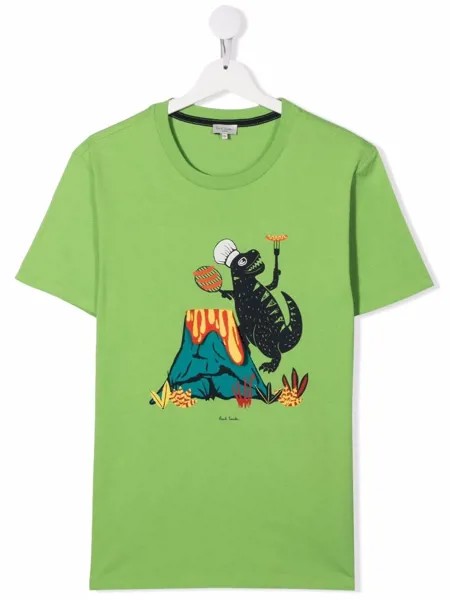 Paul Smith Junior футболка Dino BBQ из органического хлопка