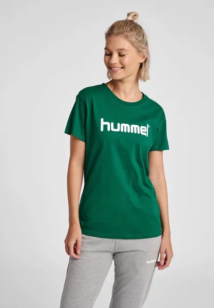 Футболка с принтом Hummel, зеленый