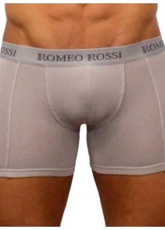 Romeo Rossi Трусы боксеры с классической посадкой с профилированным гульфиком, размер M, серый