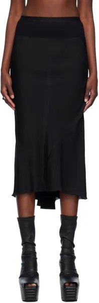 Черная юбка-миди А-силуэта Rick Owens