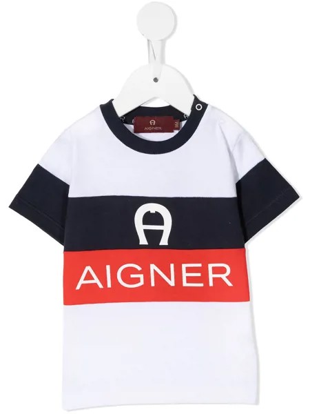 Aigner Kids футболка с логотипом
