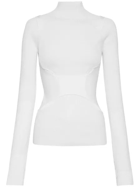 Dion Lee Interlink Skivvy cut-out sweater, белый