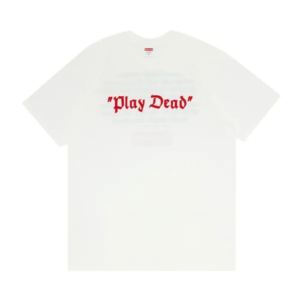 Футболка Supreme Play Dead Tee 'White', белый