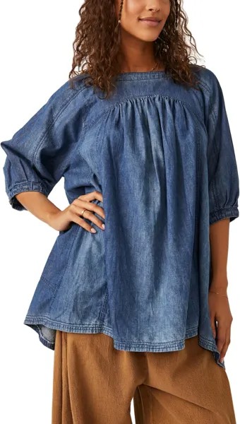 Топ Free People Memories Of You Denim, цвет Blue Ribbon