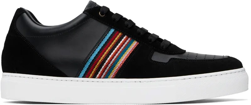 Кроссовки Fermi черного цвета с фирменной полоской Paul Smith