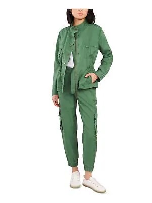 VINCE CAMUTO Женская зеленая универсальная куртка с карманами и застежкой-молнией на талии S