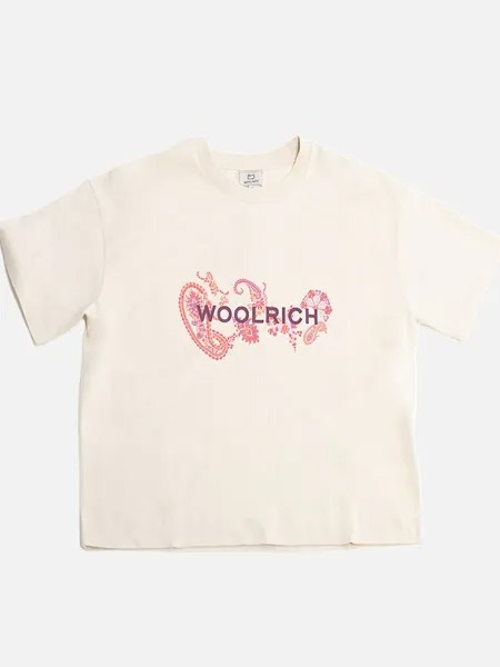 Футболка Woolrich Graphic, кремовый