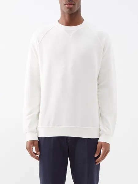 Толстовка из хлопкового джерси с круглым вырезом Thom Sweeney, белый
