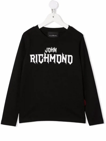John Richmond Junior футболка с длинными рукавами и логотипом