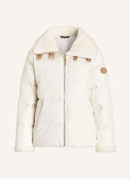Пуховик с плюшевым мехом Lauren Ralph Lauren, бежевый