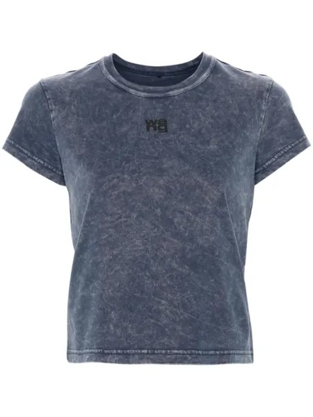 Alexander Wang футболка из хлопка с логотипом, синий