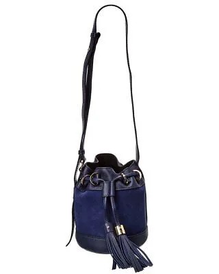 See By Chloé Vicki Маленькая кожаная женская сумка-мешок синего цвета
