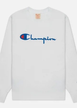 Женская толстовка Champion Reverse Weave Script Logo Crew Neck Regular Fit, цвет белый, размер L