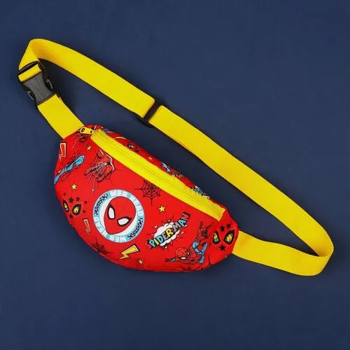 Сумка поясная Marvel, желтый/красный