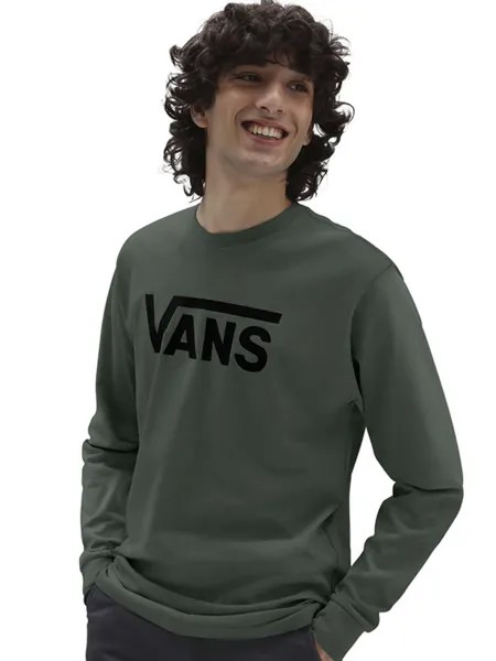 Лонгслив Vans, оливковый