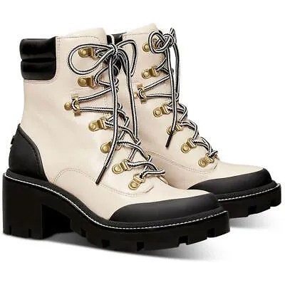 Женские кожаные походные ботинки на шнуровке Tory Burch BHFO 3481