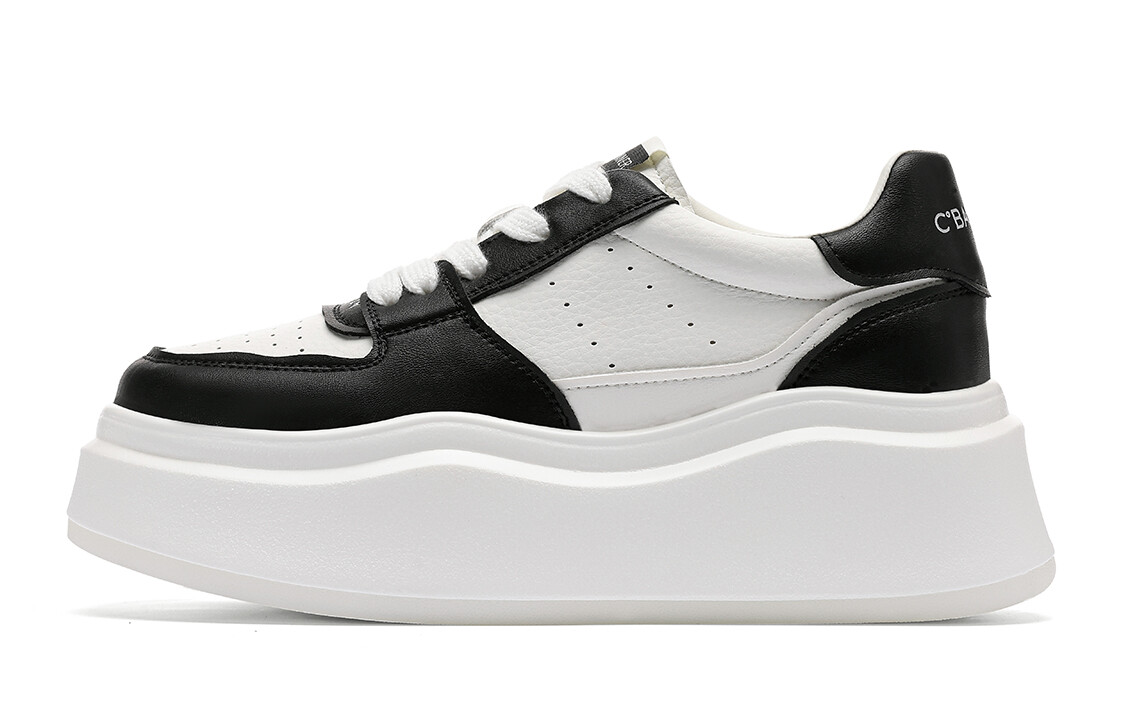 Кроссовки C°BANNER Skateboarding Shoes Women's Low-top Beige/Black, бежевый/черный