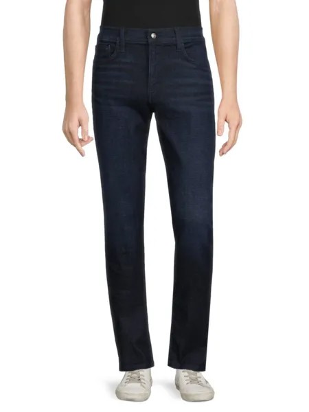 Джинсы узкого кроя с высокой посадкой и бакенбардами Joe'S Jeans, синий