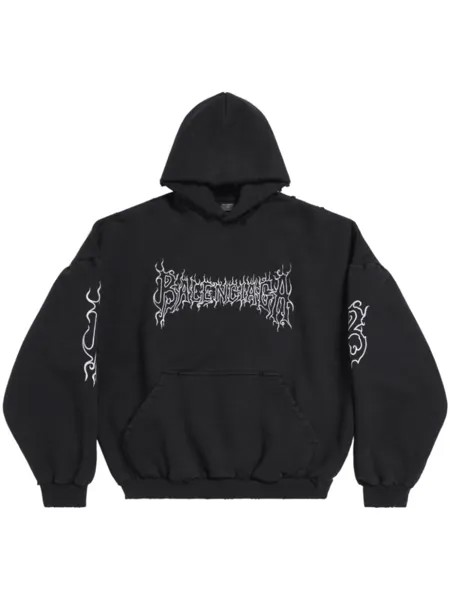 Balenciaga худи Darkwave с логотипом, черный