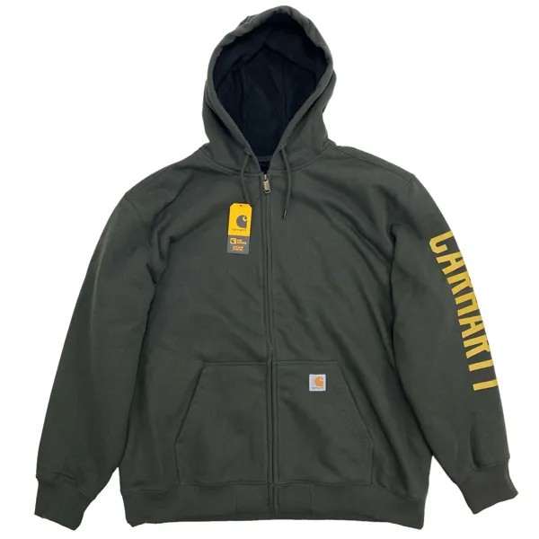 Толстовка с капюшоном и рисунком Carhartt Rain Defender свободного кроя на флисовой подкладке (XL)