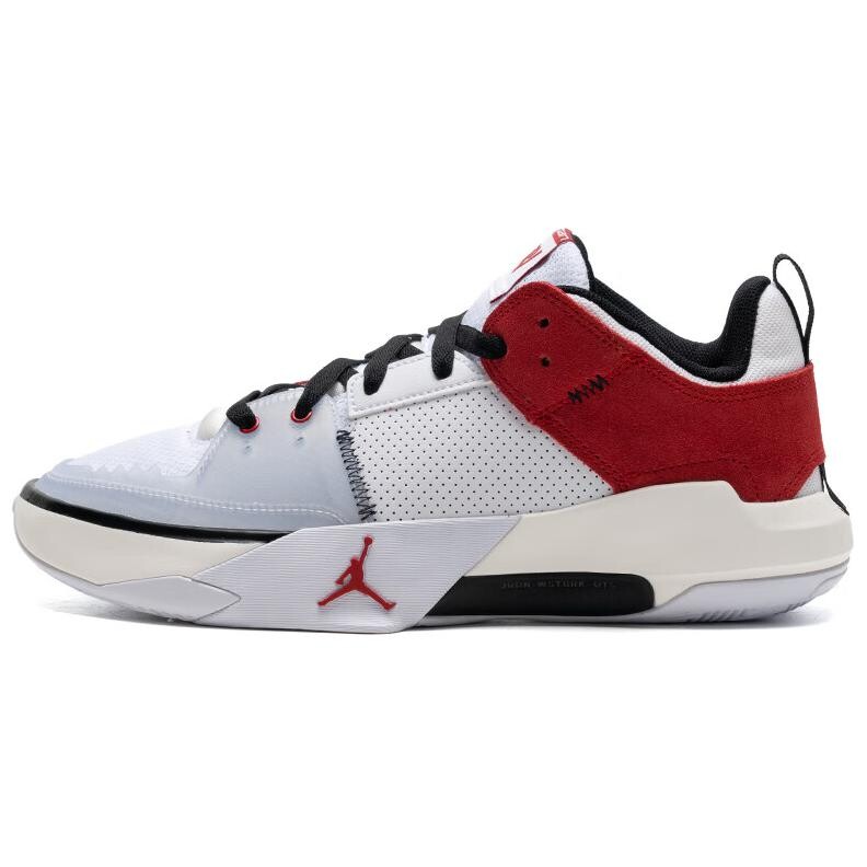 Кроссовки Jordan One Take 5 Vintage Basketball Shoes Men Low-top White/Red, белый/красный