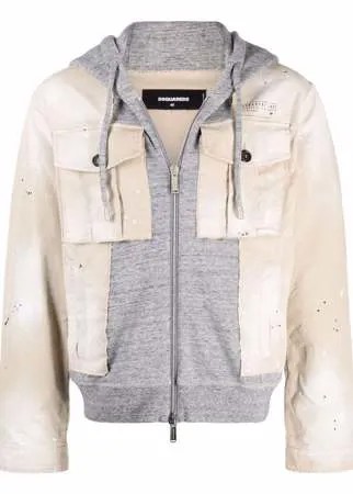 Dsquared2 куртка с капюшоном и вставками