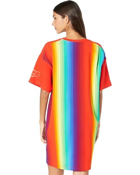 Платье UGG Pride Logo T-Shirt Dress, цвет Rainbow Stripes